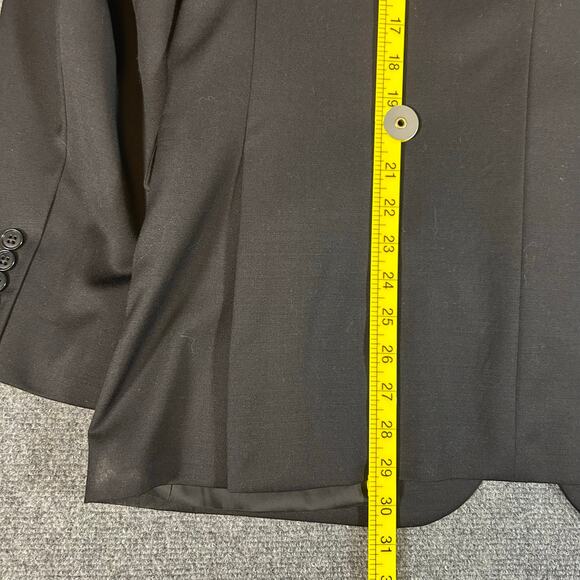 Jos A Bank Slim Fit 100% Wool Blazer Sport Coat Black 42 Regular - Picture 7 of 9